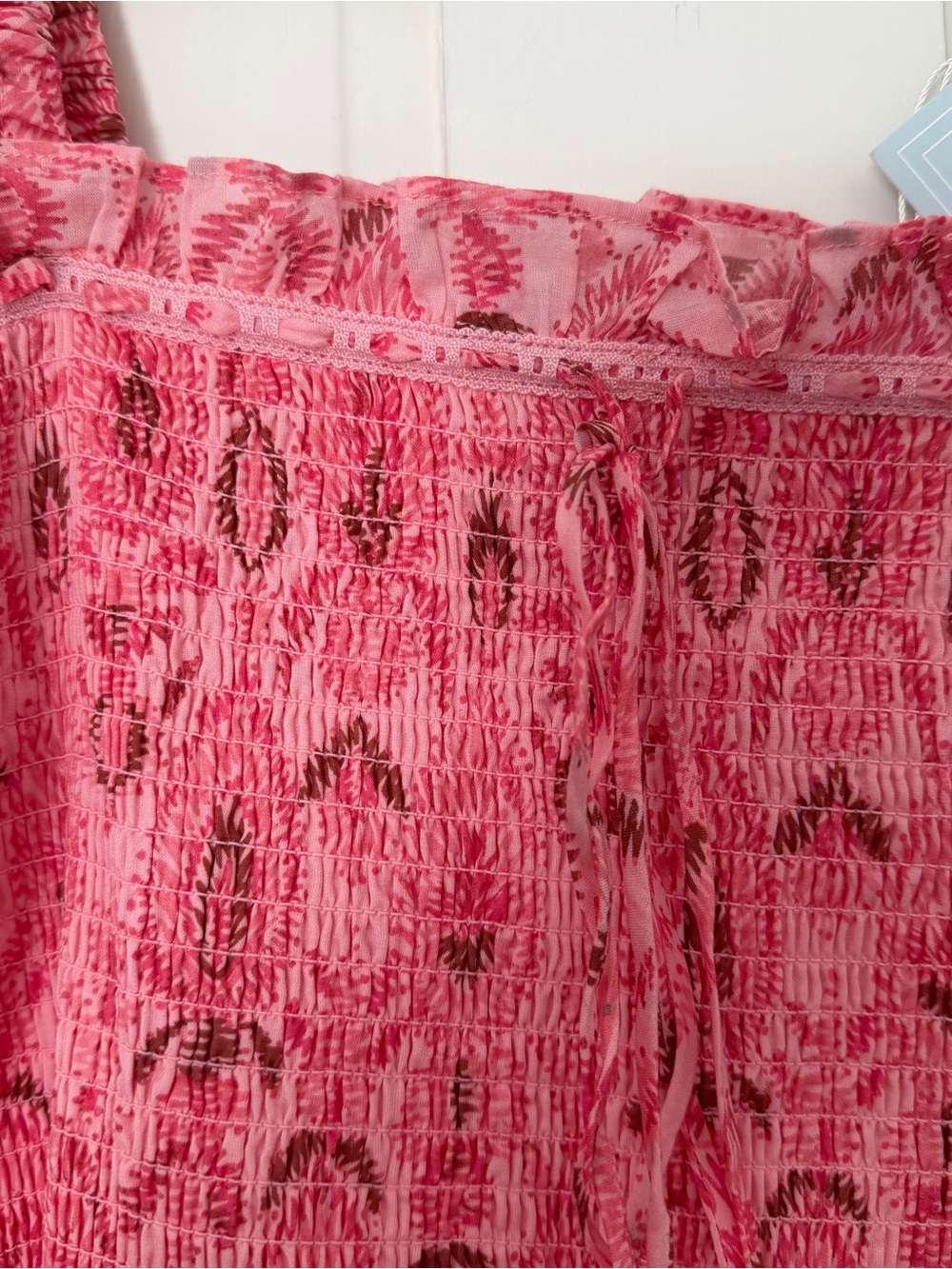 Scarlett Nap Dress: Pink Palm Ikat - Picture 3 of 6